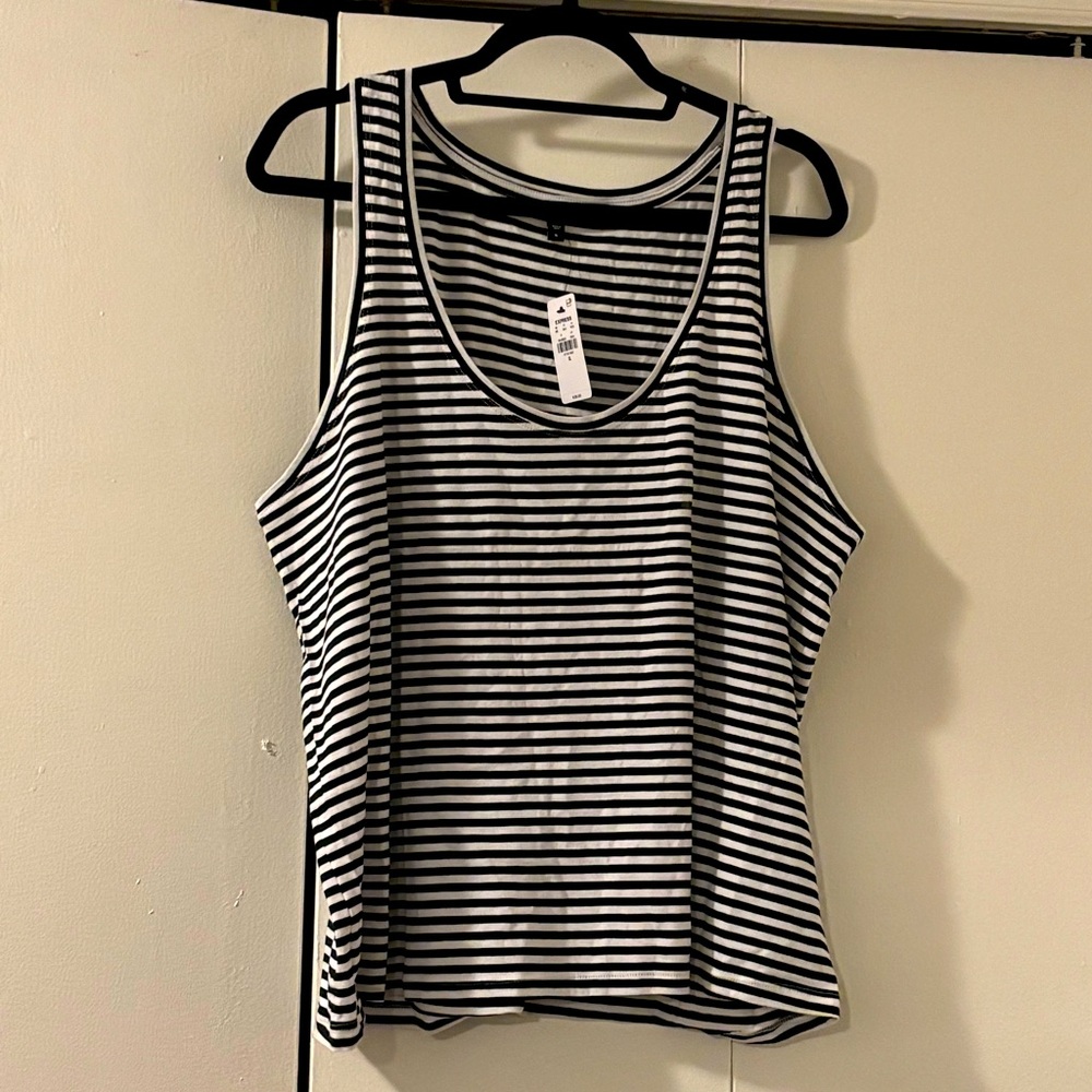 NWT Express black and white striped tank